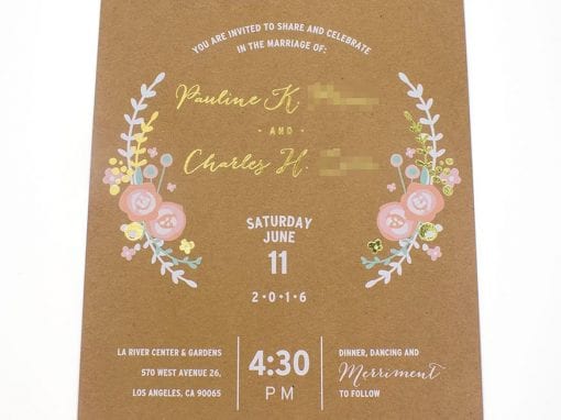 Foil and White Ink on Neenah Grocer Kraft Paper