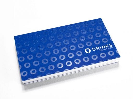 Drinks Business Card with Clear Foil Stamping
