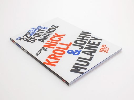 Film Independent Spirit Awards Program Perfect Bound Book