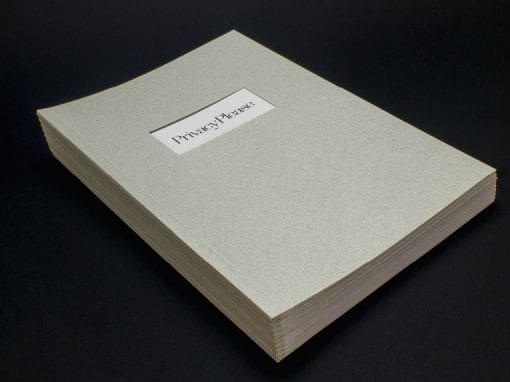 Privacy Please Perfect Bound Die Cut Book