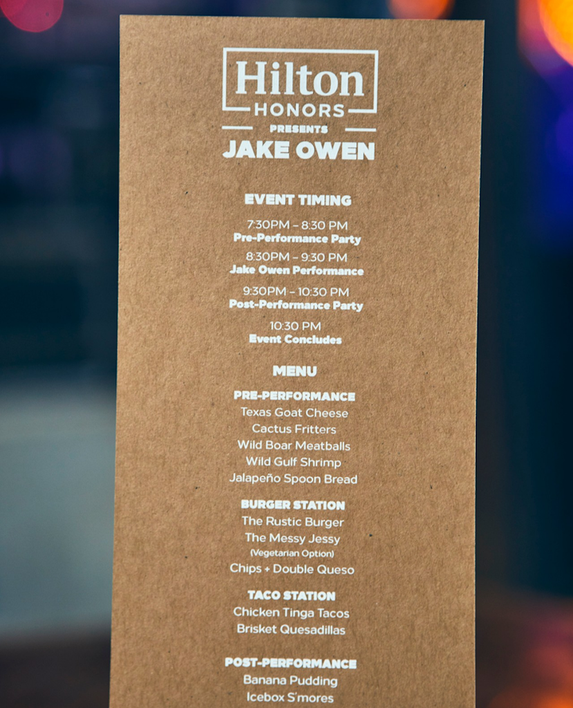 hilton menu right