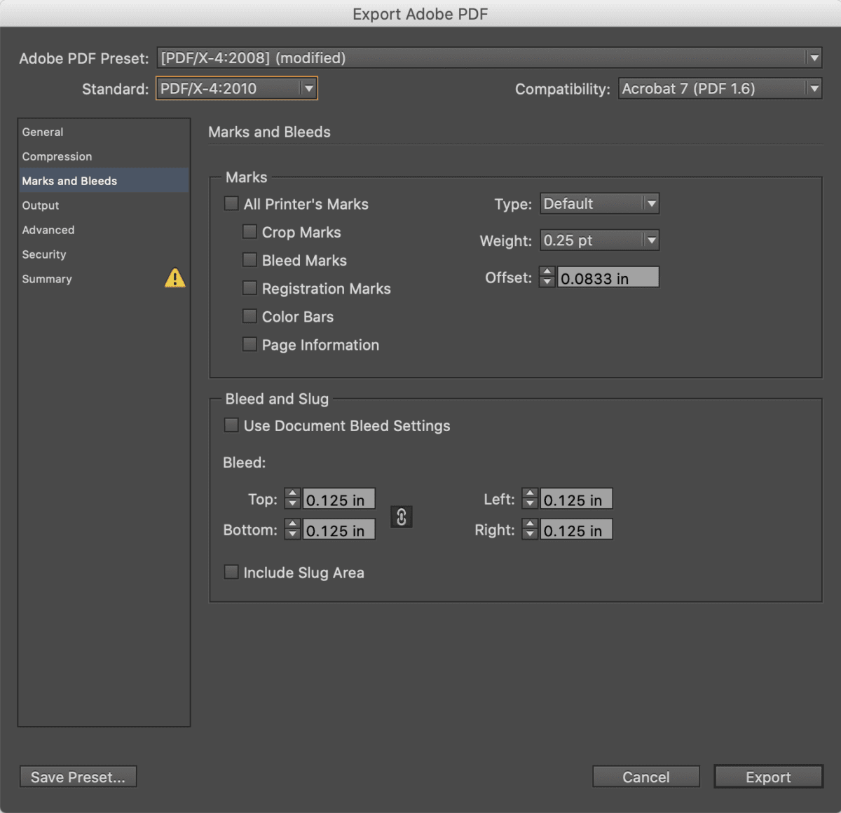 Custom Book Cover PDF Export Settings - Nonstop Printing